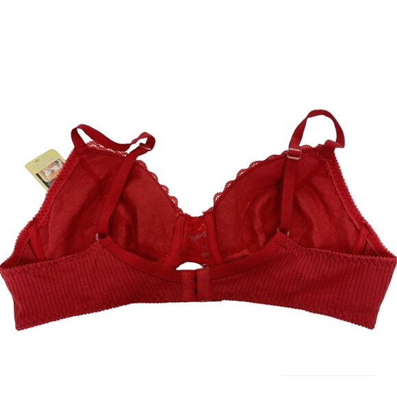 Lynda's World Red Wired Push Up Floral Bra Size 38B New with tag Style 6892 - Picture 6 of 6